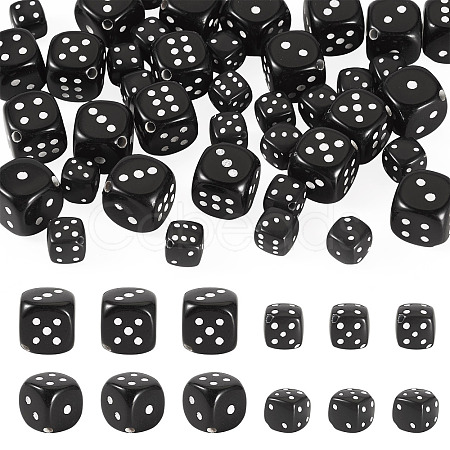 40Pcs 2 Styles Acrylic Beads OACR-TADJ0001-18-1