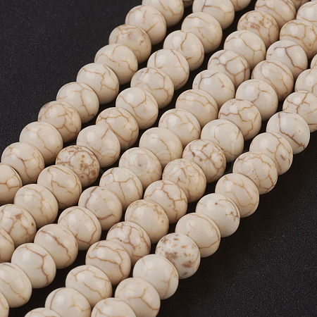 Synthetic Turquoise Beads Strands TURQ-G109-6x4mm-07-1