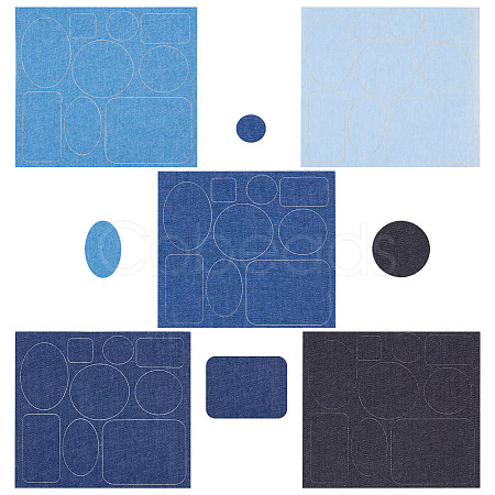 5 Sheets Denim Self-adhesive Patches PATC-TA0001-61-1