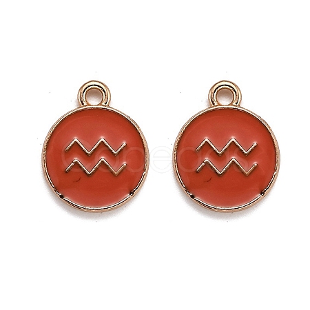 Alloy Enamel Pendants ENAM-S124-01B-12J-1