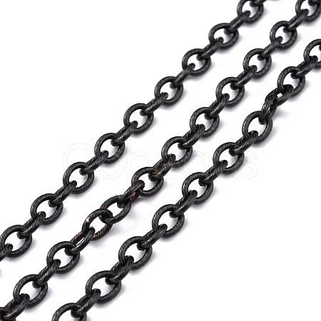 304 Stainless Steel Textured Cable Chains CHS-O010-04EB-1