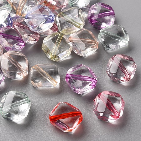 Transparent Acrylic Beads TACR-S154-08A-1
