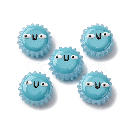 Fuuny Baking Paint Glass Enamel Beads LAMP-Q045-01D-1