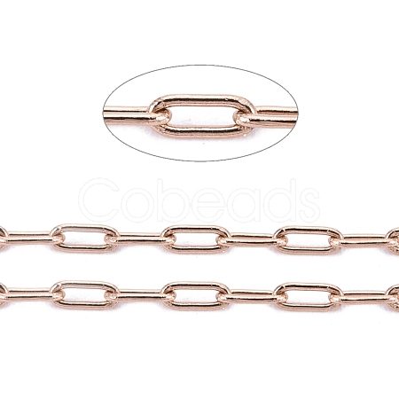 Ion Plating(IP) 304 Stainless Steel Paperclip Chains CHS-F010-01A-RG-01-1