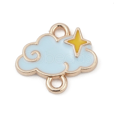 Alloy Enamel Star Cloud Connector Charms PALLOY-V001-04B-1