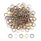 Open Jump Rings Brass Jump Rings, Mixed Color, 10x1mm, 18 Gauge, Inner Diameter: 8mm, about 2600pcs/500g