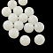 Round Imitation Gemstone Acrylic Beads, White, 8mm, Hole: 2mm, about 1700pcs/500g