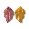 Natural Mookaite Pendants, Leaf Charms, 41.5x25~26x5mm, Hole: 0.8mm