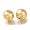 Rack Plating Brass Beads, Long-Lasting Plated, Lead Free & Cadmium Free, Round, Real 18K Gold Plated, 18mm, Hole: 2mm