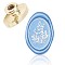 Wax Seal Brass Stamp Head, for Wax Seal Stamp, Oval, Rabbit Pattern, 3x2x1.45cm