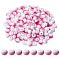 6/0 Opaque Glass Seed Beads, Round Hole, Rondelle, Crimson, 4~4.5x3~4mm, Hole: 0.8~1.5mm, 10g/box