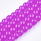 Baking Painted Imitation Jade Glass Round Bead Strands, Magenta, 6.5mm, Hole: 1.5mm, about 135~140pcs/strand, 31.8 inch