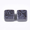 Resin Beads, Imitation Gemstone, Square, Gray, 15.5~16x15.5~16x10mm, Hole: 3.5mm