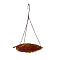 Leaf Iron Bird Hanging Feeder Tray, Outdoor Bird Feeder, Garden Branch Decoration Container, Sienna, 360x260x160mm