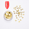 Brass Cabochons, Nail Art Decoration Accessories, Father Christmas/Santa Claus, Golden, 4.5x4.5x0.1mm, about 100pcs/box