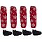 Cloth Chair Leg Floor Protectors, Chair Leg Cover, Christmas Snowflake Pattern, Dark Red, 405x160x13mm