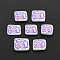 Handmade Polymer Clay Cabochons, Rectangle with Girl, Blue Violet, 7.5~8.5x8~10.5x2mm, about 5500pcs/1000g, about 5500pcs/1000g