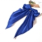 Solid Color Long Bowknot Satin Hair Barrettes, Hair Accessories for Women & Girls, Royal Blue, 360x70mm