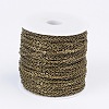 Brass Flat Oval Cable Chains CHC025Y-01-AB-2