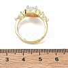 Brass & Cubic Zirconia Finger Rings CU-CBA7E55-15G-5