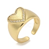 Rack Plating Brass Micro Pave Cubic Zirconia Cuff Finger Rings for Women RJEW-C114-19A-G-1