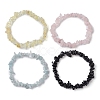 12 Constellation Natural Mixed Gemstone Chip Beaded Stretch Bracelets Sets for Women Men BJEW-JB10264-01-3