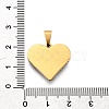 201 Stainless Steel Clay Pendants STAS-R166-02E-G-3