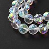 Transparent Electroplate Glass Beads Strands EGLA-N002-34D-H01-3