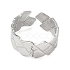 Rhombus 304 Stainless Steel Finger Rings Components SA-CBA45D5-21P-2