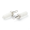Natural White Jade Pointed Pendants G-M378-01P-A12-4