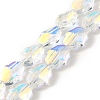 Transparent Electroplate Glass Beads Strands EGLA-F159-AB01-2