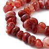 Natural Dyed Red Agate Nuggets Beads Strands G-J337-03A-4