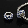 Alloy Rhinestone European Beads CPDL-H999-23-1
