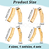 4 Sets 4 Styles 316L Surgical Stainless Steel Bayonet Clasps STAS-OC0001-16-2
