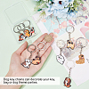 45Pcs 9 Style Cute Cartoon PVC Plastic Dog Pendant Keychain KEYC-CP0001-11-3