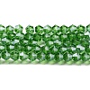 Transparent Electroplate Glass Beads Strands EGLA-A039-T4mm-A03-1