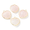 Natural Rose Quartz Pendants X-G-B009-03G-A-1