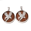 Synthetic Goldstone Pendants GG-CBA040B-02P-02-1
