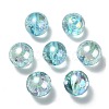 UV Plating Transparent Rainbow Iridescent Acrylic Beads TACR-D010-07D-2