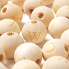 104Pcs 26 Style Unfinished Natural Wood European Beads WOOD-LS0001-03-4