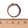 Brass Open Cuff Ring Components KK-U074-14R-4