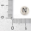 925 Sterling Silver Flat Round with Letter Beads LS-STER-G044-01AS-N-3