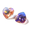 Electroplate Glass Charms GGLA-Z002-02K-2