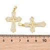 Brass Micro Pave Clear Cubic Zirconia Pendants CU-CBA7E9C-12B-G-3