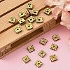Brass Rhinestone Spacer Beads RSB072NFG-2