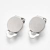Tarnish Resistant 304 Stainless Steel Clip-on Earring Findings STAS-T045-33B-P-1