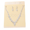 Alloy Rhinestone Necklaces & Stud Earring Sets for Women SJEW-U001-01P-02-2