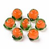 Autumn Theme Handmade Bumpy Lampwork Beads LAMP-S194-014-1