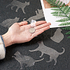 Rectangle with Cat Pattern PVC Wall Stickers X1-CF-TAC0001-12-3