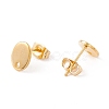 201 Stainless Steel Stud Earring Findings with Hole X-EJEW-A071-13G-2